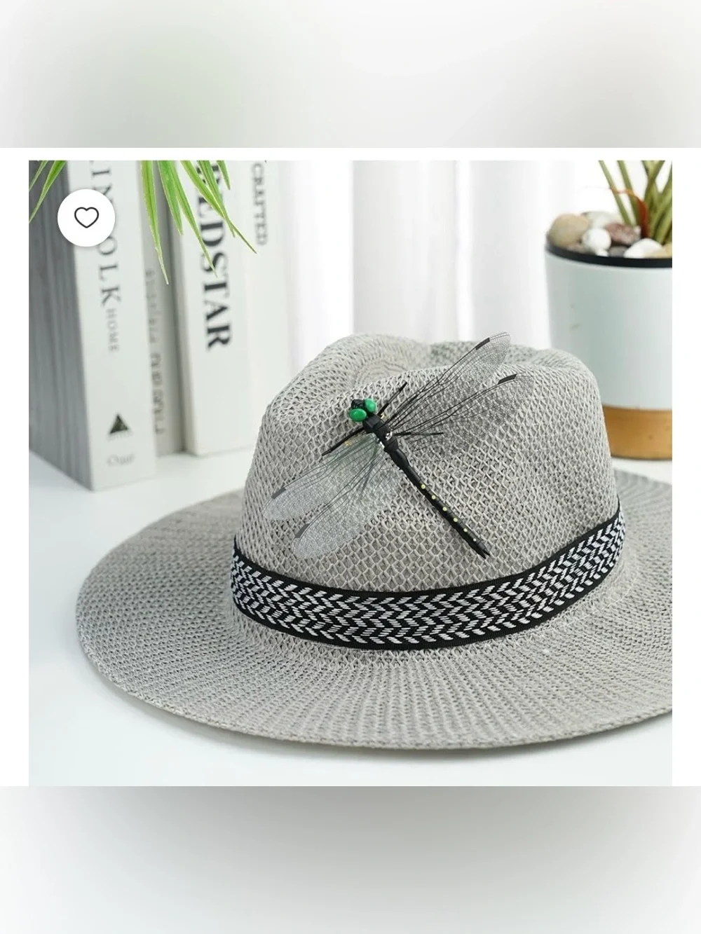 QENASHAING 4 Pack Realistic Dragonfly Hat Clips Bug Repellent Decorations